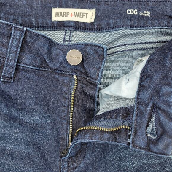 WARP + WEFT CDJ Paris Cigarette Skinny Jeans Dark Wash | 26 - Picture 4 of 8